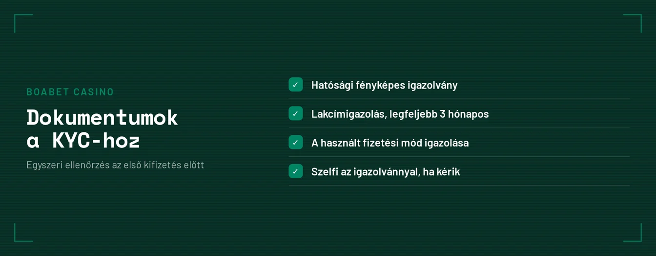 KYC-dokumentumok
